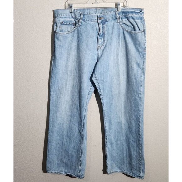 Old Navy Jeans Mens Loose Fit Light Wash Denim Size 40 Flaws - Picture 1 of 16